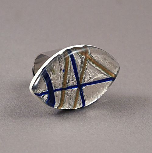 кольцо pj murano list silver от интернет магазина Прибалтийский трикотаж