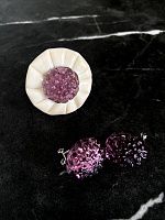 кольцо pj murano flowers white&violet от интернет магазина Прибалтийский трикотаж