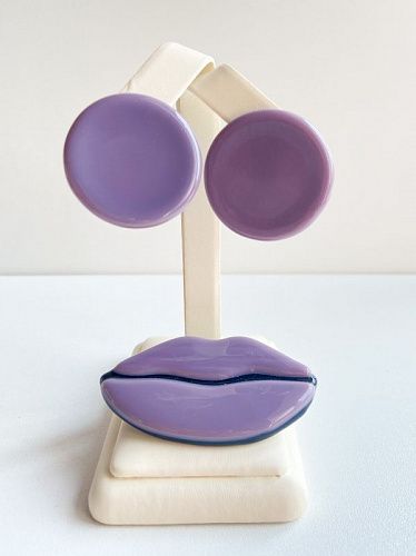 брошь pj murano lips purple от интернет магазина Прибалтийский трикотаж